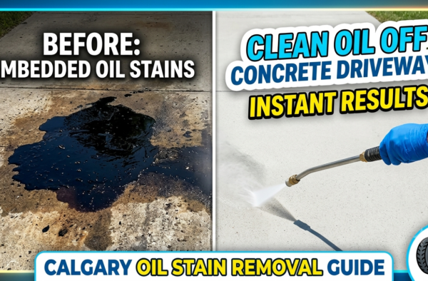 How to Remove Tough Oil & Grease Stains From Concrete Driveways